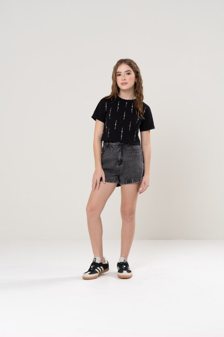 Shorts Washed Black