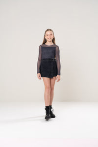Shorts Saia Wrap Washed Black 1