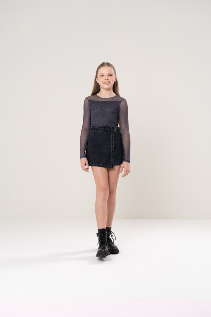 Shorts Saia Wrap Washed Black