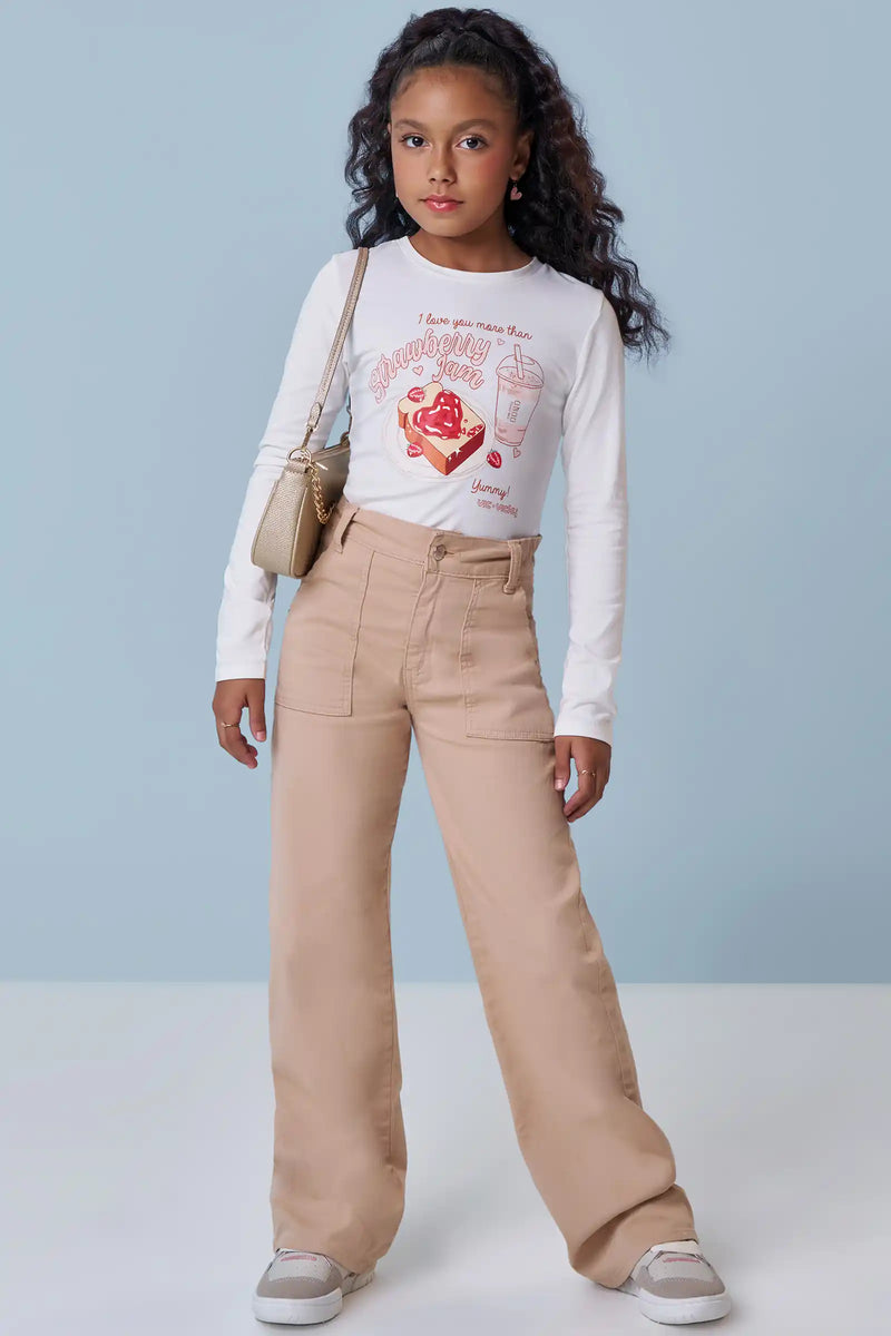 Calça Wide Sarja Essential