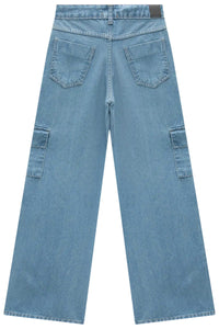 Calça Wide Pocket Denim 4
