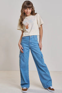 Calça Wide Pocket Denim 2