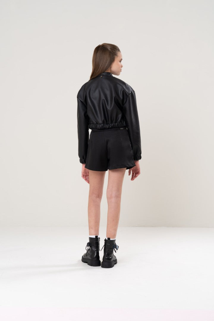 ジャケット・アウター Rosen Kreuz cropped leather jacket. Jaqueta Cropped Leather Urban | Just for Teens